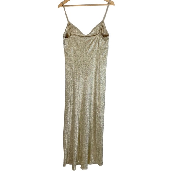Paco Rabanne Gold Spaghetti Strap Slip Dress - Picture 5 of 11